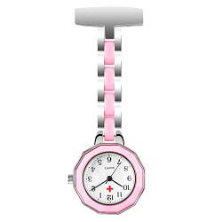 Tiong Krankenschwester Medizinische Anstecknadel Clip-on Brosche Hängende Taschenuhr Uhren für Männer Frauen Quarz Hängende Arzt Taschenuhren Krankenschwestern Uhr, F, Modern von Tiong