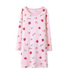 Nachthemd, langärmelig, Baumwolle, für Frühling und Herbst, Nightgowns für Mädchen, 3-14 Jahre, Typ 2, 7-8 Jahre von Tipkits
