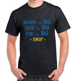 Ghisleri T-Shirt T-Shirt Born aus Bergamo 1907, Live in BG, Tifosi Atalanta, Schwarz Large von Tipolitografia Ghisleri