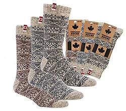 TippTexx 24 1 oder 2 Paar Unisex Canadian Socks, THERMO-Wollsocken mit zusätzlicher Garantie, 80% Schafwolle (Rot - 2 Paar, 43-46) von TippTexx 24