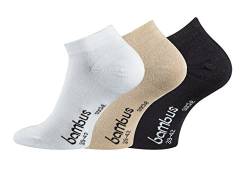 TippTexx 24 15 Paar softe Bambus Sneakers Socken, Unisex, für Sport, Freizeit und Business mit Anti-Loch-Garantie (Beige, 35-38) von TippTexx 24
