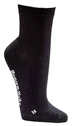 TippTexx 24 2/4 oder 6 Paar Gesundheits-Socken, kurzer Schaft mit extraweitem Piqué-Komfortbund für Problemfüße mit Antilochgarantie (Schwarz - 6 Paar, 47-50) von TippTexx 24