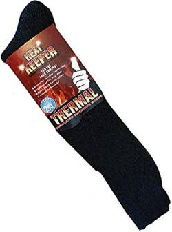 TippTexx 24 2 Paar warme Winter Thermostrümpfe mit Vollplüsch. Dicke weiche Stiefel Socken für Damen Herren mit zusätzlicher Garantie (Schwarz, 41-46) von TippTexx 24