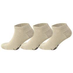 TippTexx 24 3 Paar softige Bambus UNISEX Sneakersocken mit Garantie, Ökotex (Beige, 39-42) von TippTexx 24