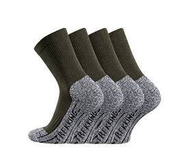 TippTexx 24 4Paar Performance Trekkingsocken, Wandersocken für Damen (39-42, OLIV) von TippTexx 24