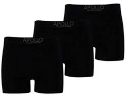 TippTexx 24 6 Apollo Boxershorts,Pants,Retroshorts,Seamless, Nahtlos und Körperbetonend, Unterwäsche für Herren mit Anti-Loch-GARANTIE (Schwarz, L) von TippTexx 24