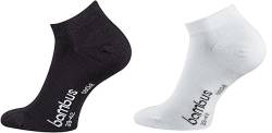 TippTexx 24 6 Paar Bambus Sneakersocken mit ANTI-LOCH-GARANTIE, Ökotex (Schwarz/Weiß, 35/38-6 Paar) von TippTexx 24