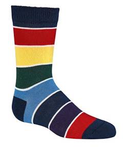 TippTexx 24 6 Paar Ökotex Bambus Kinder Socken, handgekettelt für Mädchen/Jungen uni oder gemustert mit ANTI-LOCH-GARANTIE (as3, numeric, numeric_27, numeric_30, regular, Streifen) von TippTexx 24