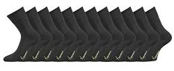 TippTexx 24 Öko Business Bambussocken m Anti-Loch-Garantie,2,4,6,8,10,12 Paar Socken,bequemer Rand (Schwarz = 12 Paar, 35-38) von TippTexx 24