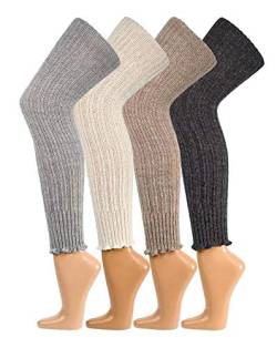 TippTexx 24 Stulpen, Grobstrick oder Overknees, wie selbstgestrickt mit Schaf- und Alpakawolle mit Anti-Loch-Garantie (as3, alpha, one_size, regular, regular, Overknee Anthrazit, Einheitsgröße) von TippTexx 24