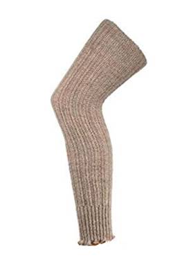 TippTexx 24 Stulpen, Grobstrick oder Overknees, wie selbstgestrickt mit Schaf- und Alpakawolle mit Anti-Loch-Garantie (as3, alpha, one_size, regular, regular, Overknee Taupe, Einheitsgröße) von TippTexx 24