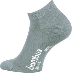 TippTexx 24 Unisex, 12 Paar Ökotex Sneakersocken Bambussocken, handgekettelte kurze Socken mit zusätzlicher Garantie (Silbergrau, 35-38) von TippTexx 24