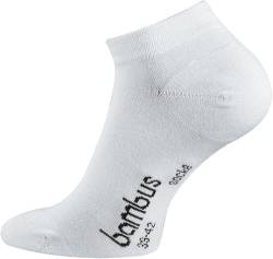 TippTexx 24 Unisex, 12 Paar Ökotex Sneakersocken Bambussocken, handgekettelte kurze Socken mit zusätzlicher Garantie (Weiß, 39-42) von TippTexx 24