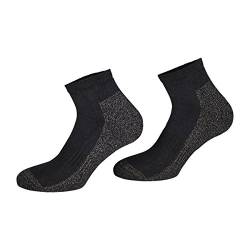 TippTexx24 2 oder 4 Paar Kurze antibakterille Silber Socken mit Anti-Loch-Garantie (Sneakersocken Kurzschaftsocken),X-Static Plus Coolmax (Schwarz - 4 Paar, 39-42) von TippTexx24