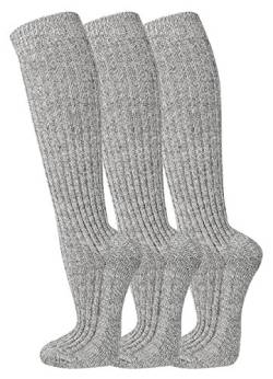 TippTexx24 3 Paar Norwegersocken lang, Kniestrümpfe mit Schafwolle und Anti-Loch-Garantie 39-42 von TippTexx24