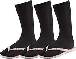 TippTexx24 3 Paar Zwei-Zehen-Socken, Samurai-Socken, Tabi Socken (One Size, schwarz) von TippTexx24