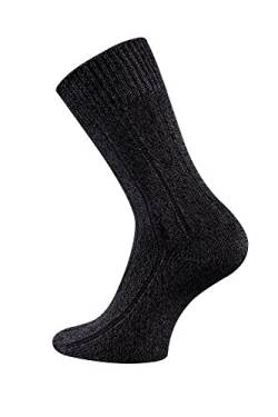 TippTexx24 3 Paar unisex Bambus Socken mit Baumwolle, ideale Garnmischung, Ripp-Struktur, Schwarz, 39/42 von TippTexx24