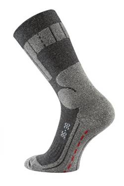 TippTexx24 4 Paar Sport Funktionssocken, Wandersocken, Outdoorsocken, Trekkingsocken mit viel Baumwolle (39/42, grau) von TippTexx24