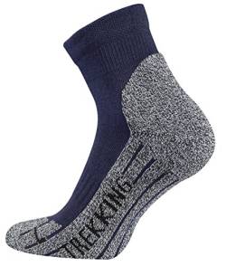 TippTexx24 4 Paar kurze Trekkingsocken, Wandersocken (39-42, marine) von TippTexx24