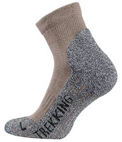 TippTexx24 4 Paar kurze Trekkingsocken, Wandersocken (43-46, beige) von TippTexx24