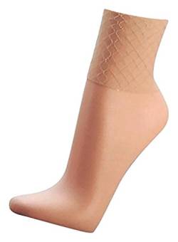 TippTexx24 5 Paar Damen Gesundheits-Fein-Söckchen (Fein-Socken) mit Komfort-Bund (Alle Damengrößen, make up) von TippTexx24