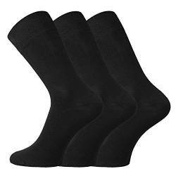 TippTexx24 6/12 Paar Wellnes-Socken aus Bio-Baumwolle mit Anti-Loch-Garantie - Socken für eine bessere Welt (Schwarz = 12 Paar, 43/46) von TippTexx24