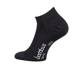 TippTexx24 Bambussocken, 6 Paar Bambussocken Sneakersocken oder Kurzschaftsocken, Sneaker Schwarz, 47/49 von TippTexx24