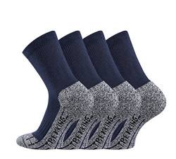 TippTexx24 Trekkingsocken, 4 Paar Trekking Socken Coolmaxsocken, Marine, 35/38 von TippTexx24