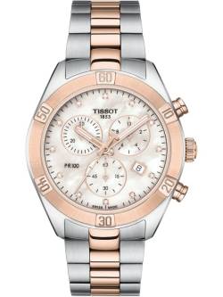 PR100 Quartz, Lady, Chrono, rosé, Diamanten von Tissot