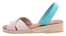 Titi Couture Damen Classic High Plateau Sandalen, Rosa (Silver Pink Atlantic Blue), 36 EU von Titi Couture