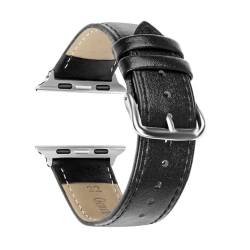 Tiugochr Smartwatch-Armband, Leder, kompatibel mit Apple Watch, 38 mm, 39 mm, 40 mm, 41 mm, 42 mm, 43 mm, 44 mm, 45 mm, 46 mm, 47 mm, 48 mm, 49 mm, für Damen und Herren, Vintage-Uhrenarmband für von Tiugochr