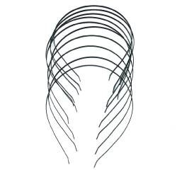 Tiuimk 3 mm schwarze DIY Stirnbänder – Set von 10 Stück Edelstahl Blanko Haarband Zubehör von Tiuimk