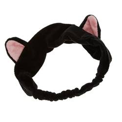 Tiuimk Katzenohren Stirnband zum Waschen, Schminken und Haarstylen - Schwarz von Tiuimk