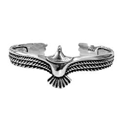 Tixiyu Adler-Manschetten-Armband, Vintage-Adler-Armband, kreatives Silber-Eagle-Armband, offenes Ende, Armreif Männer und Frauen von Tixiyu