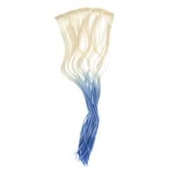 Tixqeaif 55 cm Haarverlaengerungen Peruecke Cosplay Art und Haar Verlaengerungen Beige + Koenigsblau von Tixqeaif
