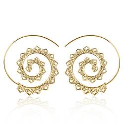 Tixqeaif Mode Frauen Vintage Spirale Geformt Baumeln Ohrringe Gold Charm Einzigartige Party Ohrringe Schmuck Zubehoer Geschenke von Tixqeaif