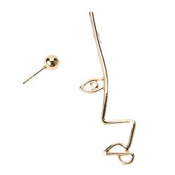 Tixqeaif Mode Kreative Einfache Lange Ohrringe Asymmetrisch Für Frauen Legierung Tropfen Baumeln Ohrringe Mode Schmuck Gold von Tixqeaif