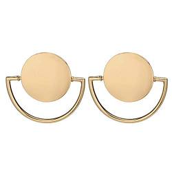 Tixqeaif Punk Stil Mode Halb Kreis Ohrringe Persönlichkeit Gold Farbe Geometrische Halb Kreis Runde Tropfen Legierung Ohrringe Frauen Ohrringe von Tixqeaif