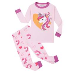 Tkiames Mädchen Schlafanzug Giraffe Baumwolle Kinder Langarm Pyjama,Pattern 5,7-8 Jahre von Tkiames
