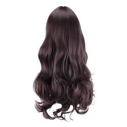 Perücke Frau langes lockiges Haar voller Set flauschige natürliche lockige volle Top-Haar-Set 1357Jhir (Brown, One Size) von Tmianya
