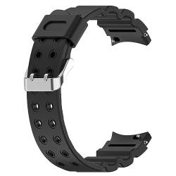 Stilvolles und atmungsaktives, schweißfestes Silikon-Uhrenarmband, perfekt für mehrere Samsung Watch Classic-Modelle Armbanduhr Damen Schwarz (Black, One Size) von Tmianya