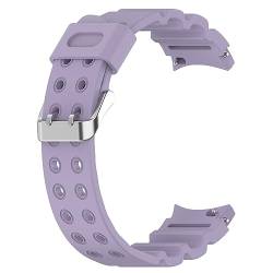 Stilvolles und atmungsaktives, schweißfestes Silikon-Uhrenarmband, perfekt für mehrere Samsung Watch Classic-Modelle Armbanduhr Damen Schwarz (Purple, One Size) von Tmianya