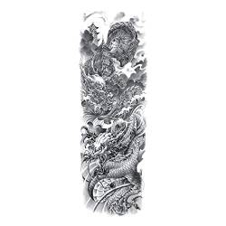 Tattoos Temporäre Männer 3D Arm Art Wasserdicht Aufkleber Zubehör Petticoat Lange Ärmel (B, One Size) von Tmianya