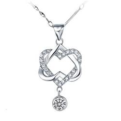 Tmianya 1 STÜCK Frauen Legierung Anhänger Halskette Harz Strass Dekor Kette Mode Charming Schmuck Ketten Mit Schrift (Silver, One Size) von Tmianya