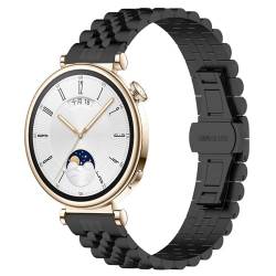 Tmianya Hochwertiges 18-mm-Edelstahl-Metallarmband mit hervorragender Haltbarkeit und Stil, kompatibel mit Smartwatch Stylische Armbanduhr (A, One Size) von Tmianya