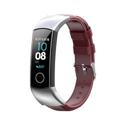 Tmianya Stilvolles Ersatzarmband für mehrere Modelle elektronischer Smartwatches, die mit Smartwatch kompatibel sind XQQ0238 (Wine, One Size) von Tmianya