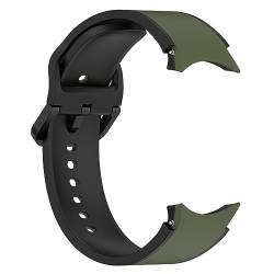 Zweifarbiges, schweißfestes Sportuhrenarmband Silikon für mehrere Modelle der Samsung Watch 5 und 4 Riesige Armbanduhr (AG, One Size) von Tmianya