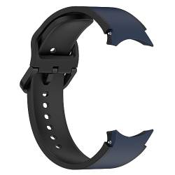 Zweifarbiges, schweißfestes Sportuhrenarmband Silikon für mehrere Modelle der Samsung Watch 5 und 4 Riesige Armbanduhr (Dark Blue, One Size) von Tmianya