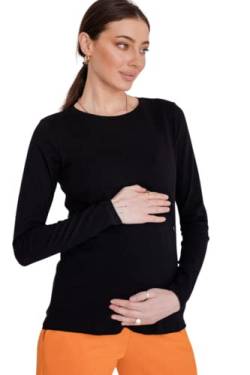 ToBe Damen Basic Long-Sleeve Maternity Jumper, 4374041, Black, L von ToBe