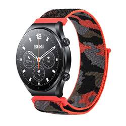 ToVioc 22mm Nylon Armband Kompatibel mit Xiaomi Watch S3 / 2 Pro / S2(42/46mm) / S1 Pro, Einstellbare und Elastizität Atmungsaktive Sportbänder für Amazfit Balance/Bip 5 / Pop 3S / Cheetah - Orange von ToVioc
